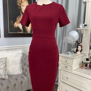 40s Inspired Red Cocktail Dress